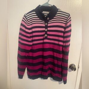 LIZ CLAIBORNE Women's Sweater Long Sleeve Sz Extra Large Mock Neck Pink
